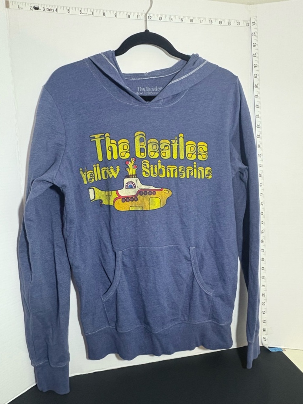 The Beatles Blue Crewneck Sweatshirt with Yellow Submarine Graphic